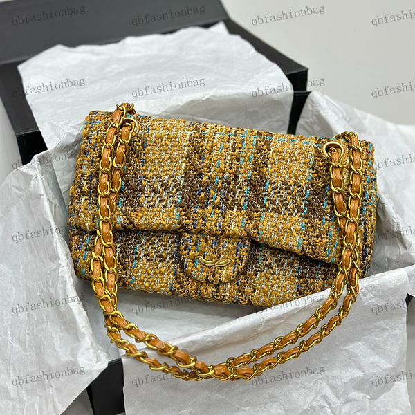 

23ss womens shoulder bag classic wool flap hardware metal buckle matelasse chain hand crossbody bag luxury handbags large capacity makeup ca