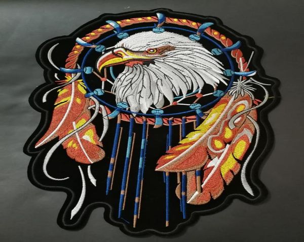 

large punk live to ride pathces badges for motorcycle biker eagle patches iron on embroidered clothing biker jeans vest india8873057, Black