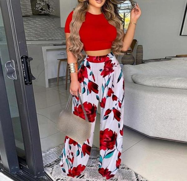 

women039s pants capris 2022 summer women floral print wide leg casual flower boho style holiday long pant clothing1557520, Black;white