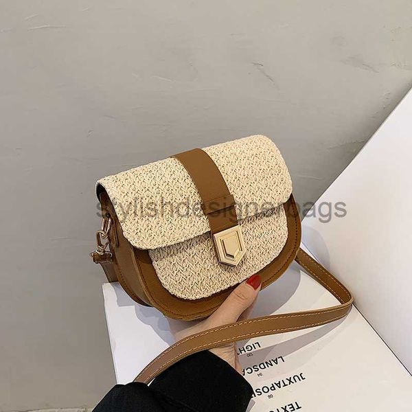 

small for women 2023 new trendy and fashionable bag with western style one cross saddle grass woven bagstylishdesignerbags