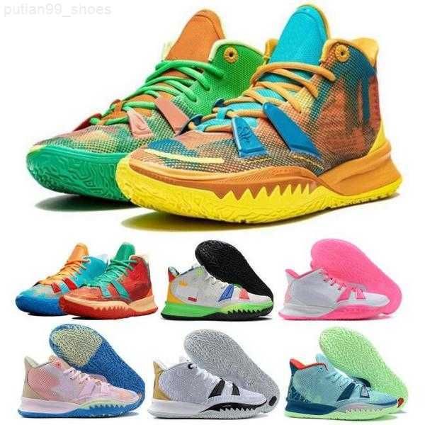 

men basketball shoes kyrie 7 7s visions room fire air and earth water concepts horus daybreak daughters s of sport luxurys trainers sneakers, Black