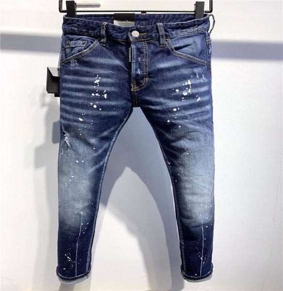 

ss20 new arrival brand designer men denim cool guy jeans embroidery pants fashion holes trousers italy size 4454 97024353921, Blue