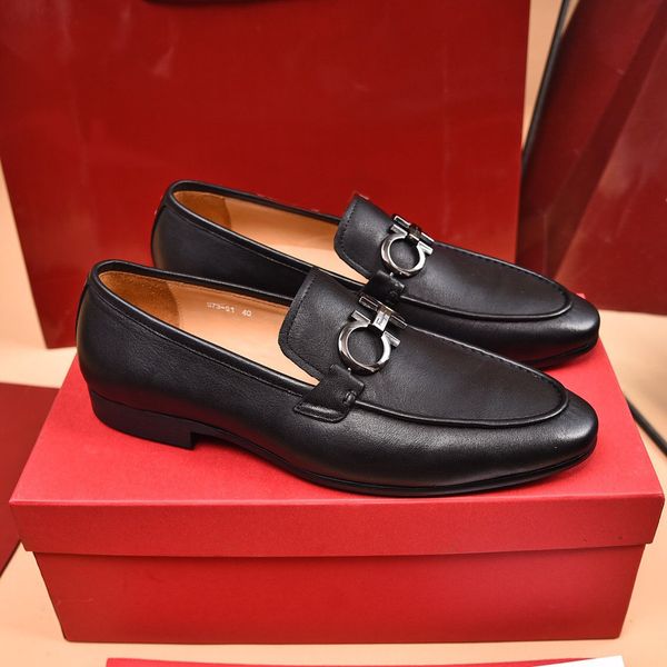 

2023 mens party elegant dress shoes male brand designer casual loafers male fashion wedding formal business flats size 38-45, Black