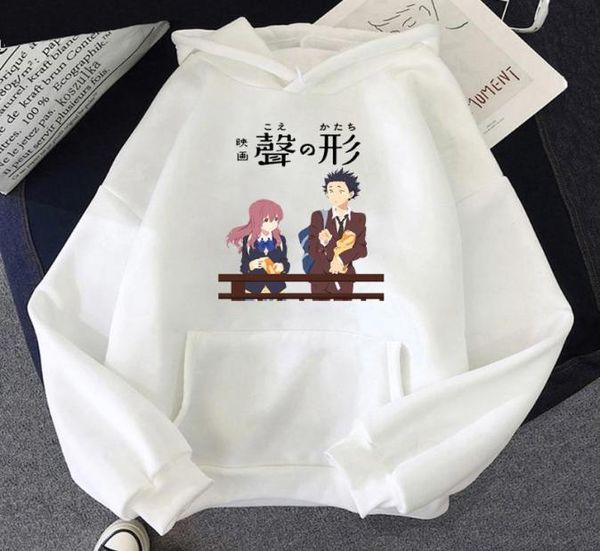 

women039s hoodies sweatshirts anime a silent voice hoodie women manga shouya oversized female shouko hoody kawaii fleece wint2887915, Black