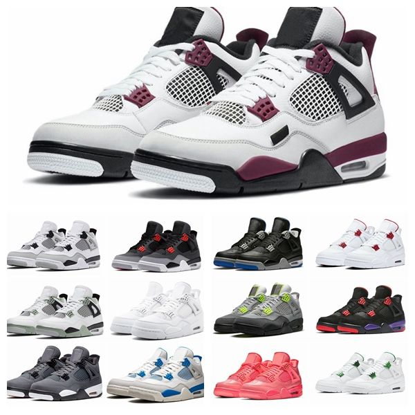 

jumpman 4 men basketball shoes womens mens trainers black cat maniere red thunder