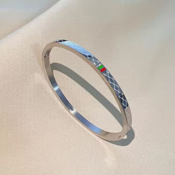 

love screw bracelet fashion designer cuff luxury trendy bangle 18k gold plated titanium steel diamond for women men nail bracelets silver cl, Black