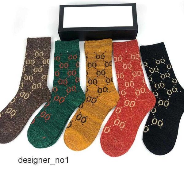 

2023 designer socks classic letter women sock casual mens 100% cotton candy color printed 5 pairs/box embroidery wholesale''gg&#03, Black