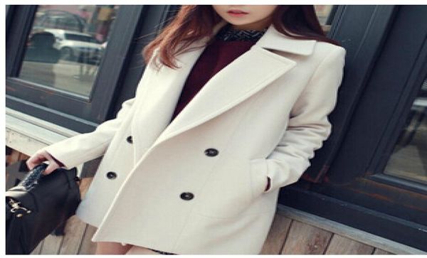 

mlxslky autumn and winter women039s clothing solid color woolen cloth long loose coat female womens coat3780879, Black