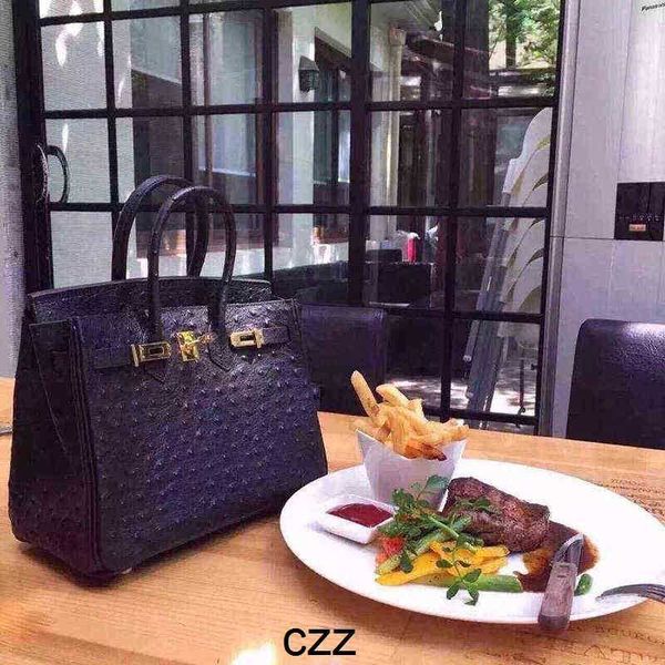 

ostrich handbag birkins designer tote haitangjia platinum bag pattern love horse womens portable messenger genuine leather