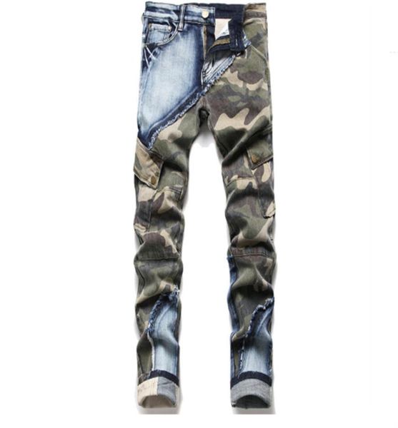 

2022 summer street men039s jeans handworn cotton trousers youth popular hiphop midwaist casual beggar pants6879210, Blue