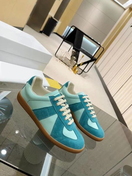 

rep sneakers men women casual shoes mm6 margiela trainers low canvas shoe stitching leather sneaker platform rubber trainer flat running sho