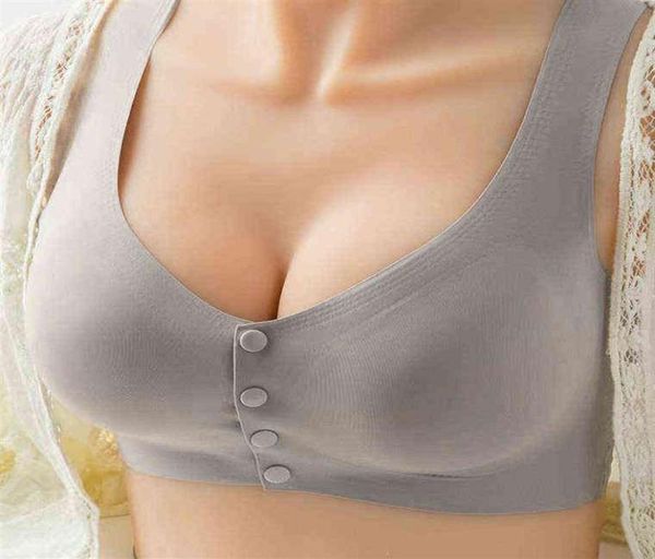 

no trace maternity nursing bra for pregnant women underwear breastfeeding bra front button thin soutien gorge lactancia femme y1102253861, White