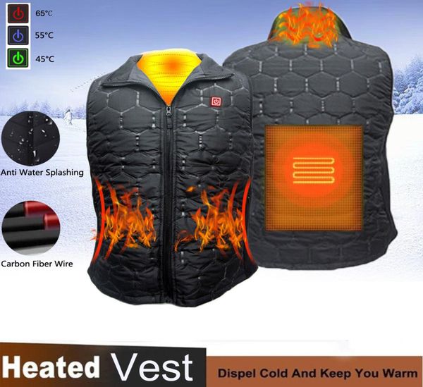 

men outdoor usb infrared heating vest jacket winter flexible electric thermal clothing waistcoat for sports hiking yh 24382707