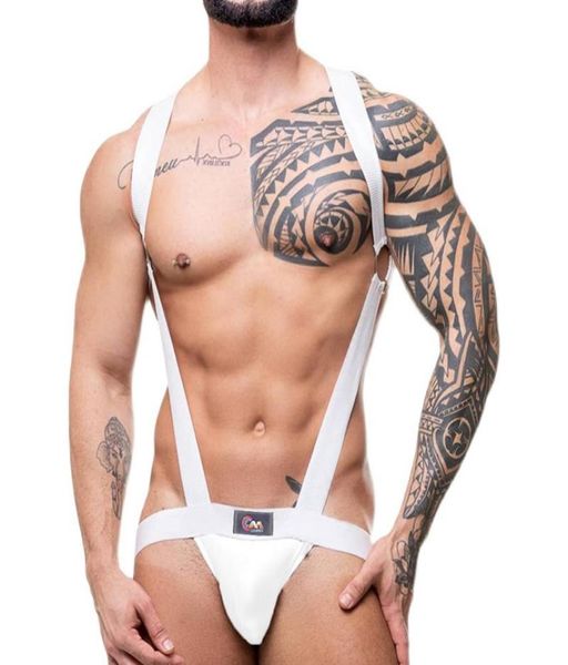 

men039s gstrings men novelty lingerie shoulder elastic strap underwear suspender jockstrap thong bodysuit erotic backless5708145, Black;brown