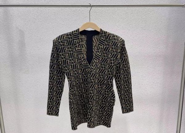 

designer dress 2023 spring summer v neck long sleeve print fashion brand same style dress milan runway dress 022044884237, Black;pink