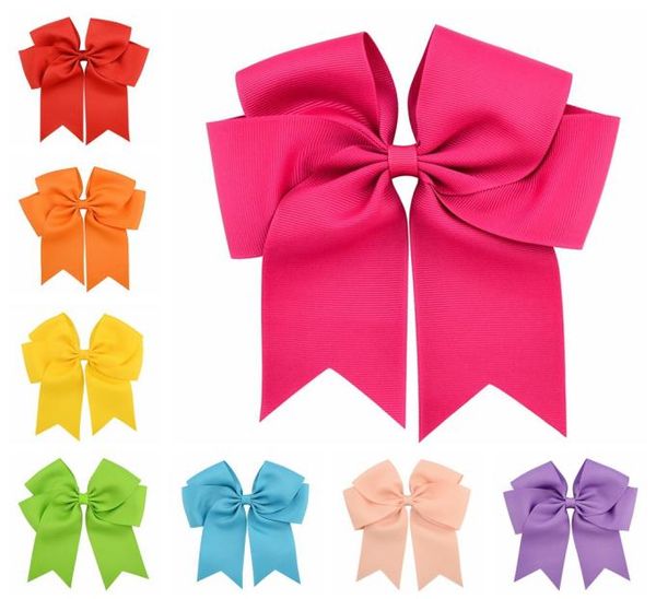 

6inch baby girls bow hair clip grosgrain ribbon bows alligator clips childrens hair accessories kids fishtail big bow barrette hea5840318, Slivery;white