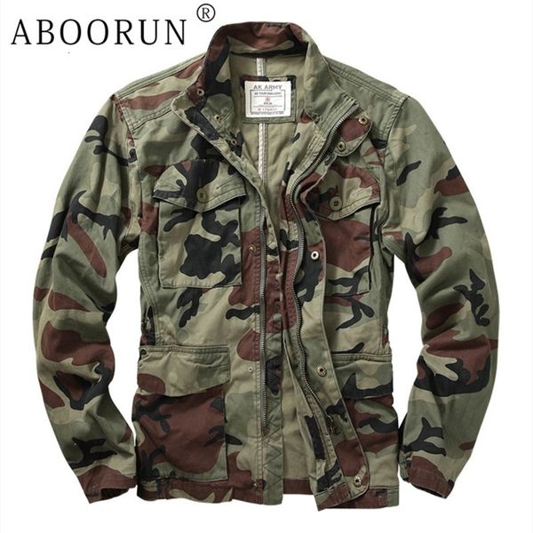 

men's jackets aboorun men camouflage cargo multi pockets combat tactical coats outdoor casual coat for male 230803, Black;brown