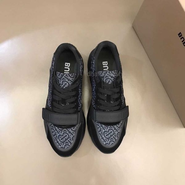 

designer shoes burs sneakers new high rise men's shoes summer breathable thick soled leather sports casual shoes dad shoes men's f, Black