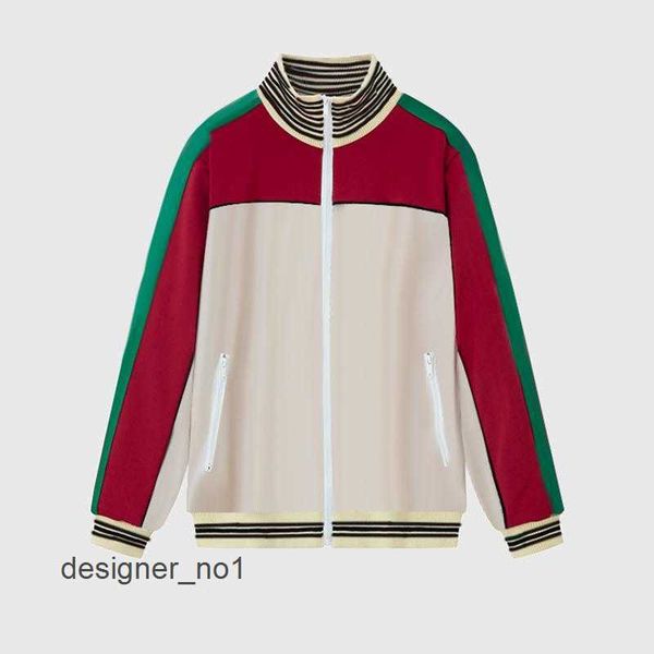 

designer mens fashion jackets contrasting colors jacket woman casual zipper hooded coats letter print long sleeve train outerwear'&#039, Black;brown