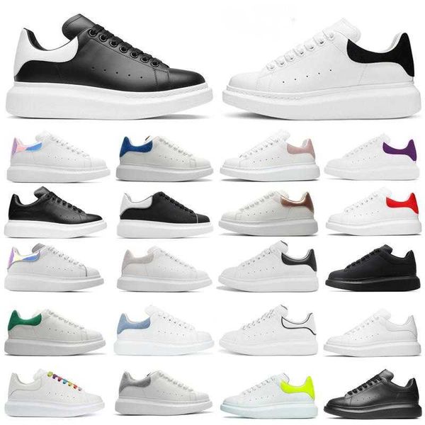 

designer oversized men women casual shoes leather lace up men fashion platform sneakers white black luxury black suede chaussures de espadri