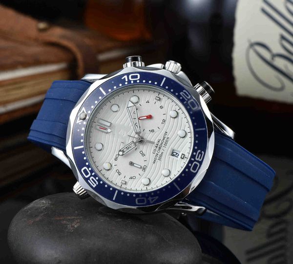 

watches quartz watch oujia haima commodity business men's watch five pin quartz multifunctional watch, Silver