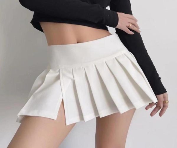 

skirts summer high waisted womens mini vintage clothes pleated skirt korean fashion tennis short whiteskirts7326245, Black