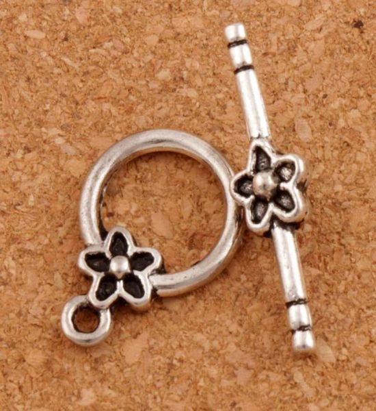 

plum flower bracelet toggle clasp 100setslot antique silver fit bracelets l847 jewelry findings components lzsilver2606910