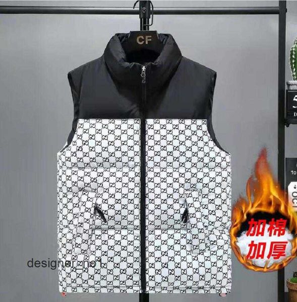 

men's vests fashion waistcoat youth student couple winter color stitching puffer jacket vest sleevess parka ''gg''2, Black;white