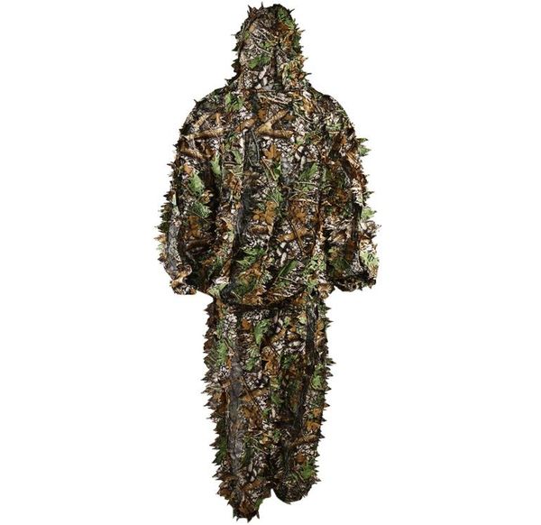 

camouflage clothing leafy jungle suit set 3d leafy ghillie suit for hunting birding1058971, Black;green