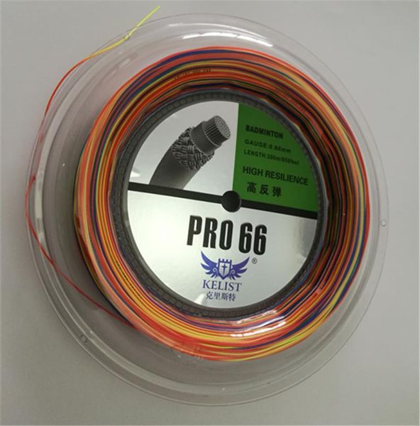 

whole rainbow color high resilience 066mm supply brand badminton string9709773