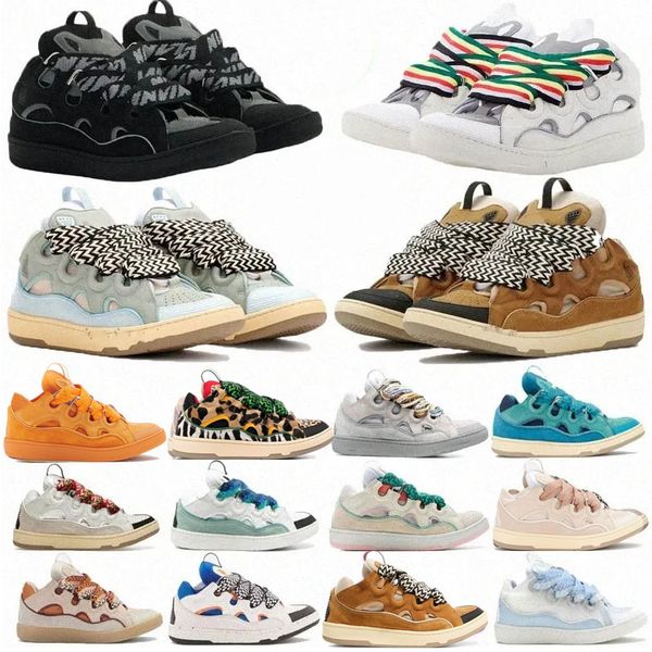 

designer mens training shoes womens sports shoes vintage calfskin rubber leather flat bottom sports training shoes bread shoes