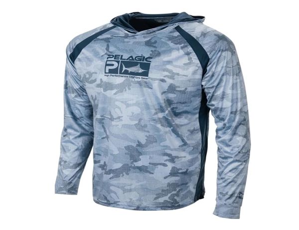 

outdoor tshirts pelagic gear men039s fishing hooded shirts high performance clothing roupa de pesca masculina camisa hoodie to3429084, Gray;blue