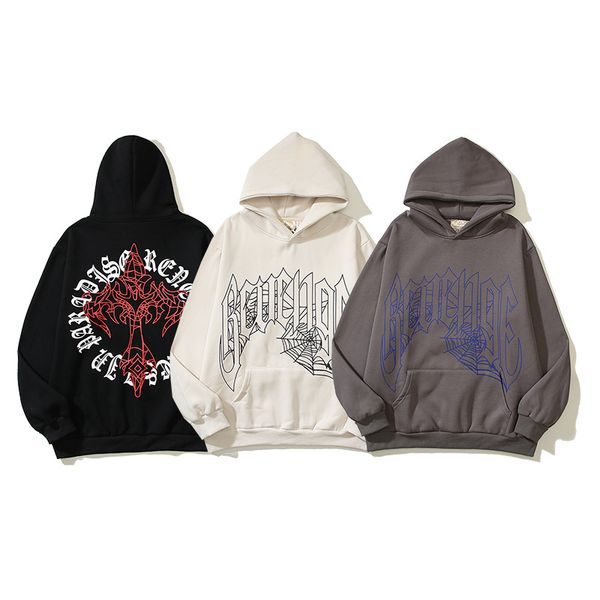 

us size sweatshirts hoodies men graffiti print pullover suprior hoode high street hip hop pullovers 23fw 3 colors, Black;brown