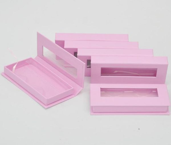 

whole eyelash packaging box lash boxes package custom magnetic 25mm dark pink faux cils tray makeup storage case vendors37135973882167