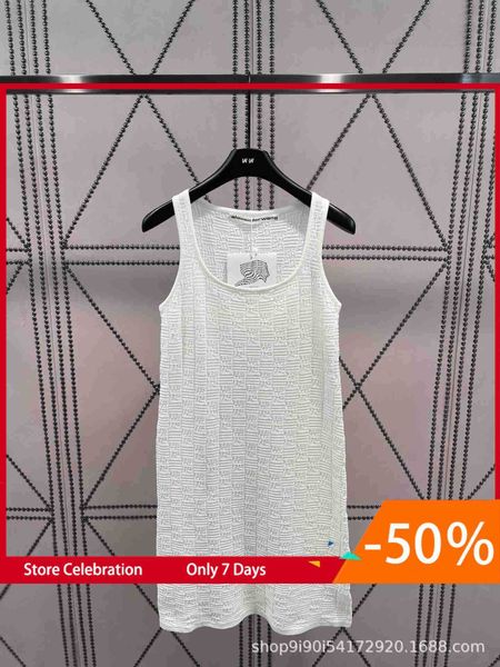 

aw family 23 summer new french dark pattern knitted dress loose and casual fit slim and fashionable upper body, Black;gray