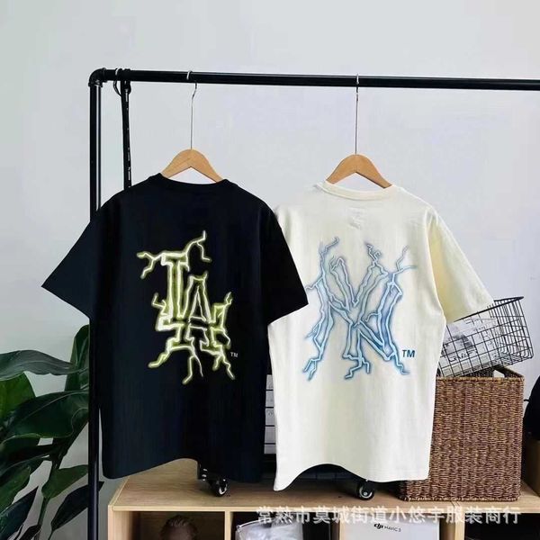 

men's t-shirts letter print tshirts men women designer streetwear tee shirts men summer short sleeve hip hop t-shirtsqmit, White;black