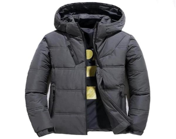 

winter down jacket men new casual slim fit warm hooded down coats mens fashion streetwear outwear windbreaker jackets clothing279y5043708, Black