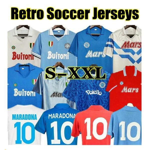 

napoli retro soccer jerseys 1986 87 88 89 90 91 93 maradona naples football shirts italia vintage classic neapolitan di canio maillot de foo, Black;yellow