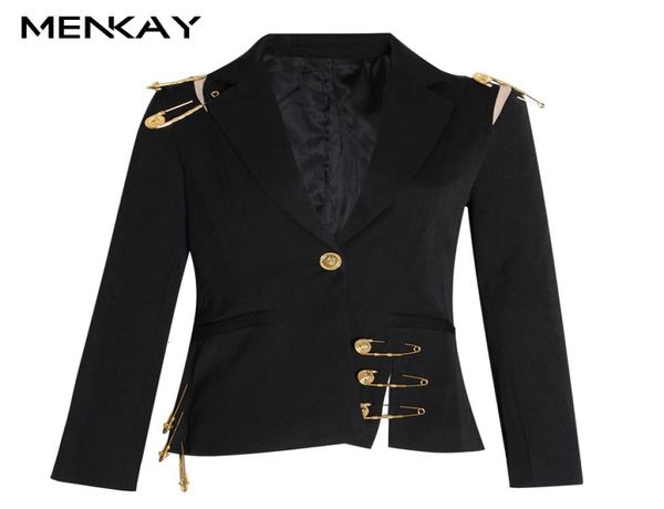 

hollow out patchwork lace up women039s blazer notched long sleeve slim elegant female suit 2019 autumn fashion new8722588, White;black
