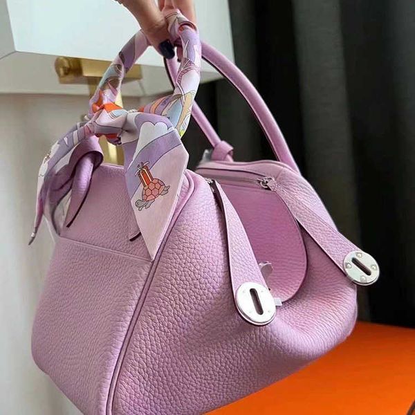 

8a quality h ermes lindis's bags online store bag2022 classic tc head layer cowhide lindi bag doctor women one-shoulder portable medici