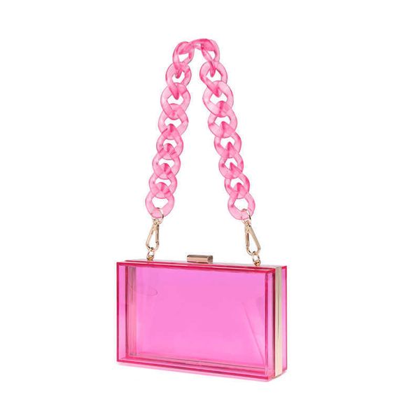 

new acrylic transparent high end one shoulder messenger mini banquet portable small square dinner bag 230804