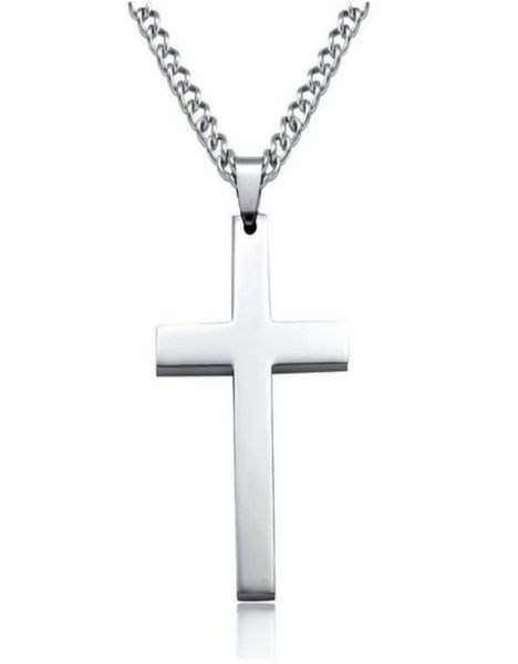 

mens stainless steel pendant necklaces men s religion faith crucifix charm titanium steel chain for women fashion jewelry gift4211967, Silver