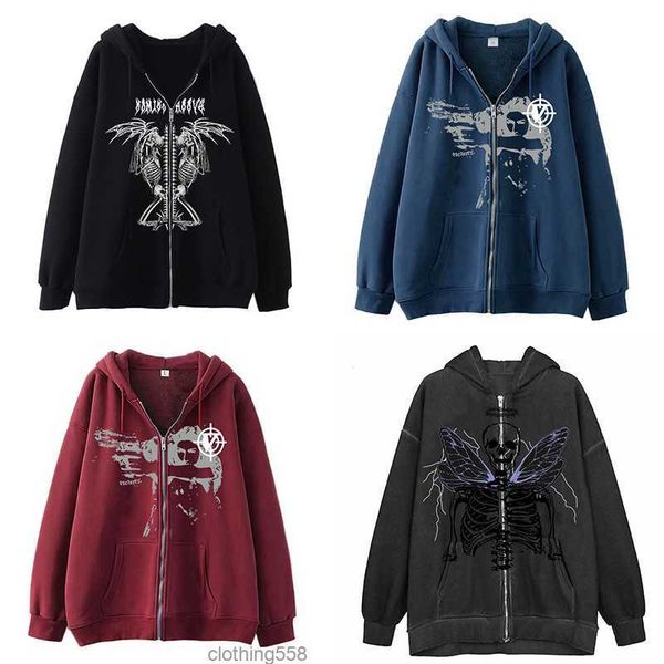 

luxury designer men hoodies trendy brand women's personalized printed zippered cardigan hooded jacket for couples casual thickened warm, Black