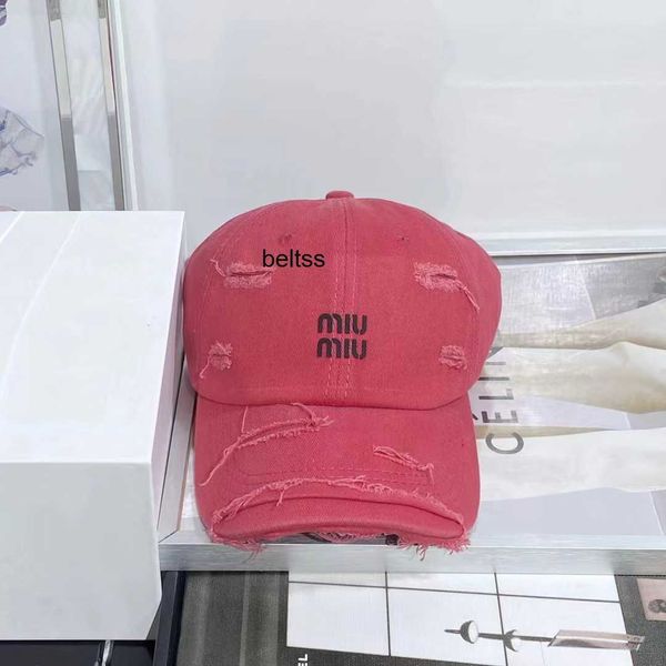 

23s miu worn-out baseball cap for women in spring and summer small face cap soft versatile big head cap, Blue;gray