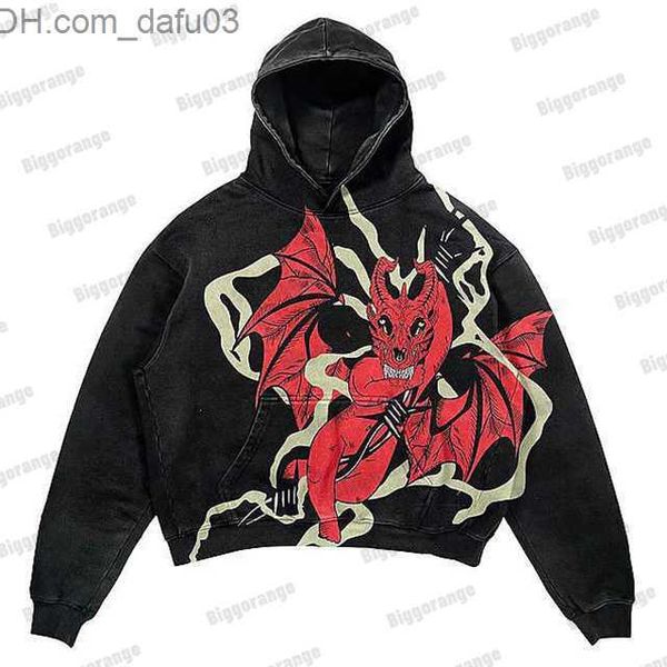 

men's hoodies sweatshirts vintage oversized letter embroidered hooded sweater for street men and women loose fitting and comfortable co, Black
