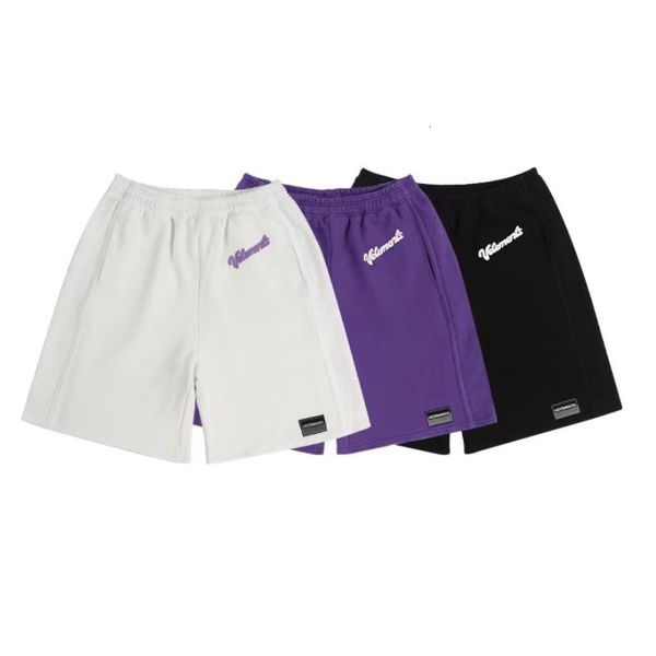 

men's shorts vetements foam printing purple men shorts 1 1 vetements fashion women shorts vtm cotton breeches 230803, White;black