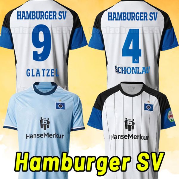 

hamburger sv 23 24 soccer jerseys home away vagnoman onana leibold reis kittel glatzel dudziak football shirts 2023 2024 camisetas de futbol, Black;yellow