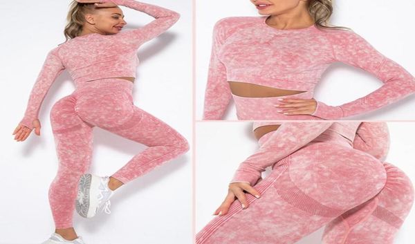 

women039s two piece pants running gym apparel fitness sets seamless athletic wear workout suit long sleeve clothing push up leg4375157, White