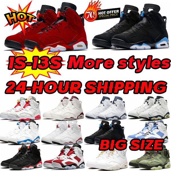 

trainers 6s infrared men high sports basketball shoes jumpman 6 silver university blue electric green unc carmine black designer sneakers sh