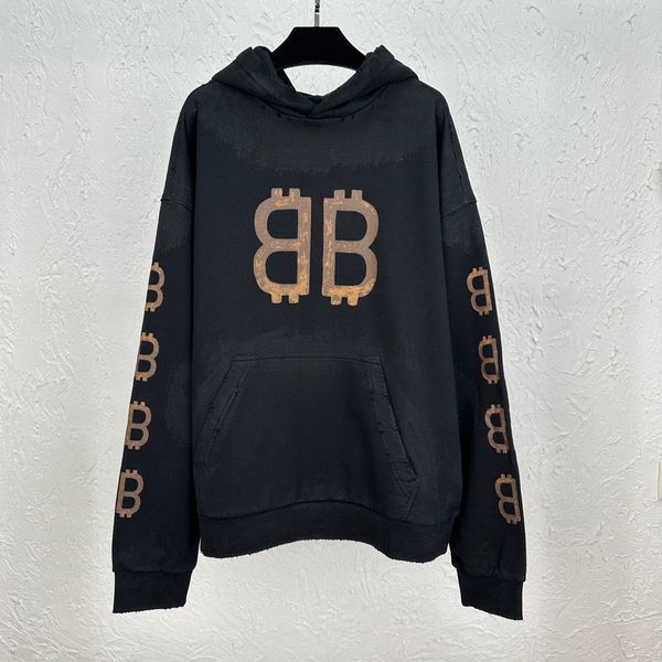 

men's plus size hoodies & sweatshirts in autumn / winter 2024 acquard knitting machine e custom jnlarged detail crew neck cotton 334y, Black;brown